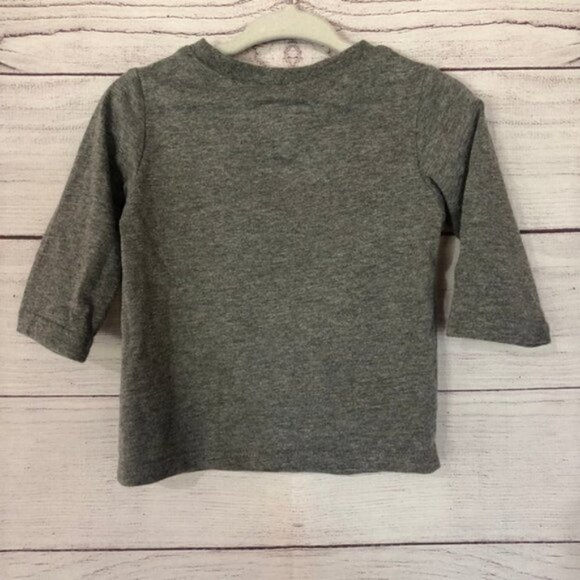 First Impressions Gray Plaid Moose Long Sleeve T-Shirt 3-6 Month - Picture 2 of 3